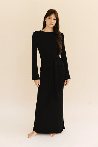 Rosie Wrap Dress in Black