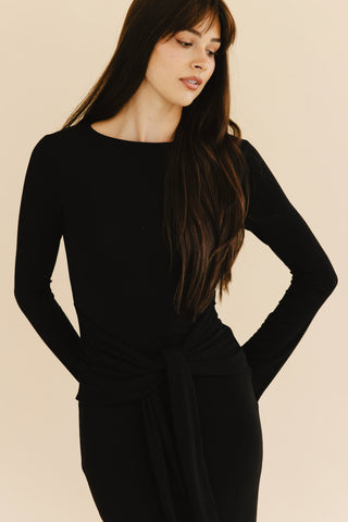 Rosie Wrap Dress in Black