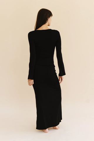 Rosie Wrap Dress in Black