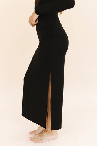 Amanda Ruched Skirt in Black