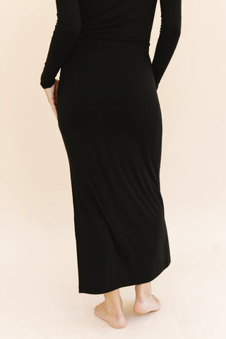 Amanda Ruched Skirt in Black