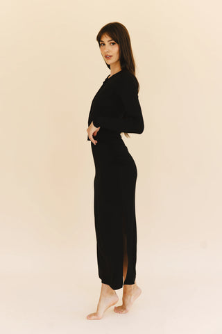 Amanda Ruched Skirt in Black