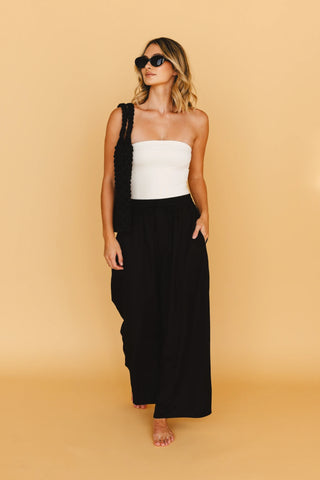 Karie Wide Leg Pants in Black