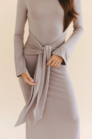 Rosie Wrap Dress in Oyster