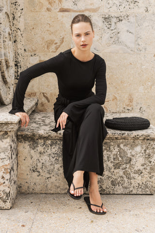 Rosie Wrap Dress in Black
