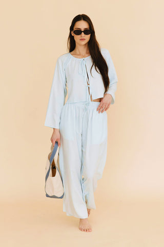 Karie Wide Leg Pants in Blue
