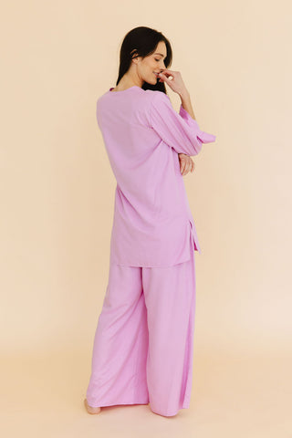 Lettie Front-Tie Top in Orchid