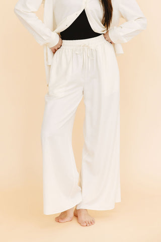 Karie Wide Leg Pants in Cream