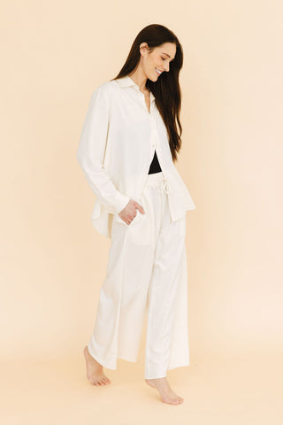 Karie Wide Leg Pants in Cream