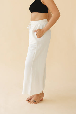 Karie Wide Leg Pants in Cream