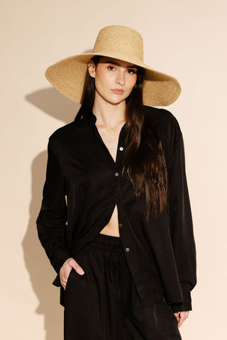 Cindy Button-Down Shirt in Black